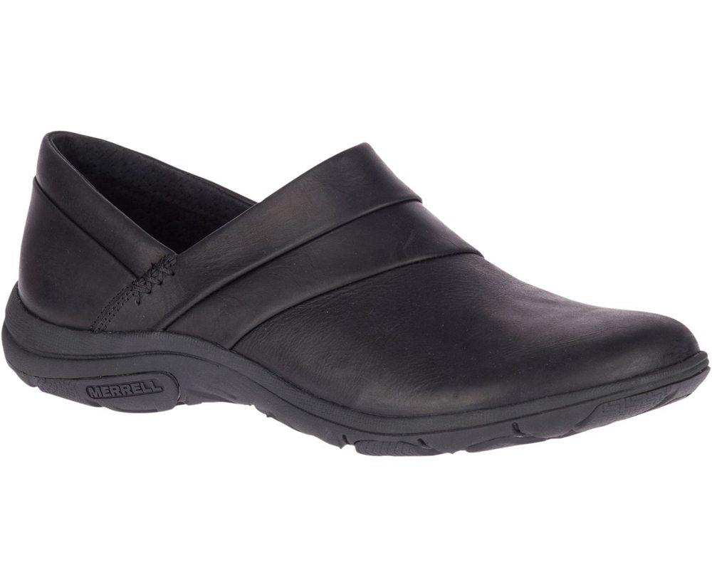 Merrell Slip Ons Black - Dassie Stitch Wide Width - Womens 92NLKRIZO